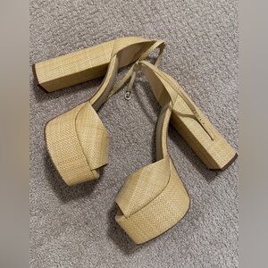 Sam Edelman Rattan Platform Sandals